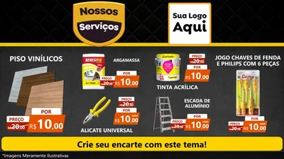 Modelo de TV para TV Horizontal com o tema Nossos Serviços para Material para Construção