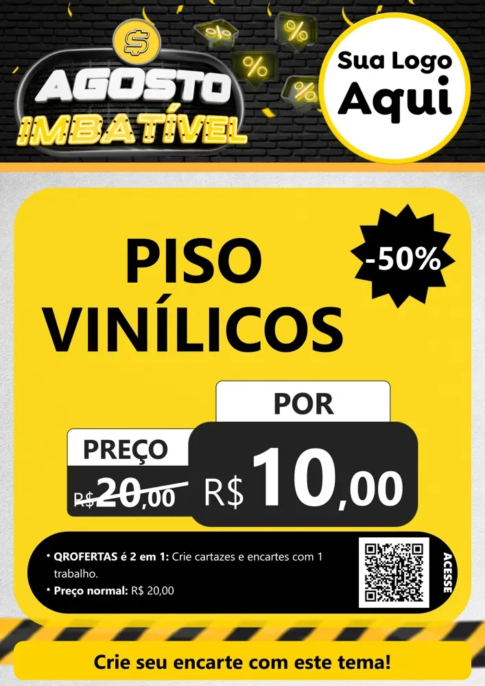 Modelo de Cartaz para Cartaz A4 Vertical com o tema Agosto Imbatível para Material para Construção