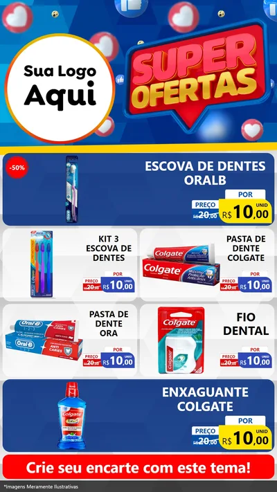 Modelo de TV para TV Vertical com o tema Super Ofertas para Higiene Pessoal