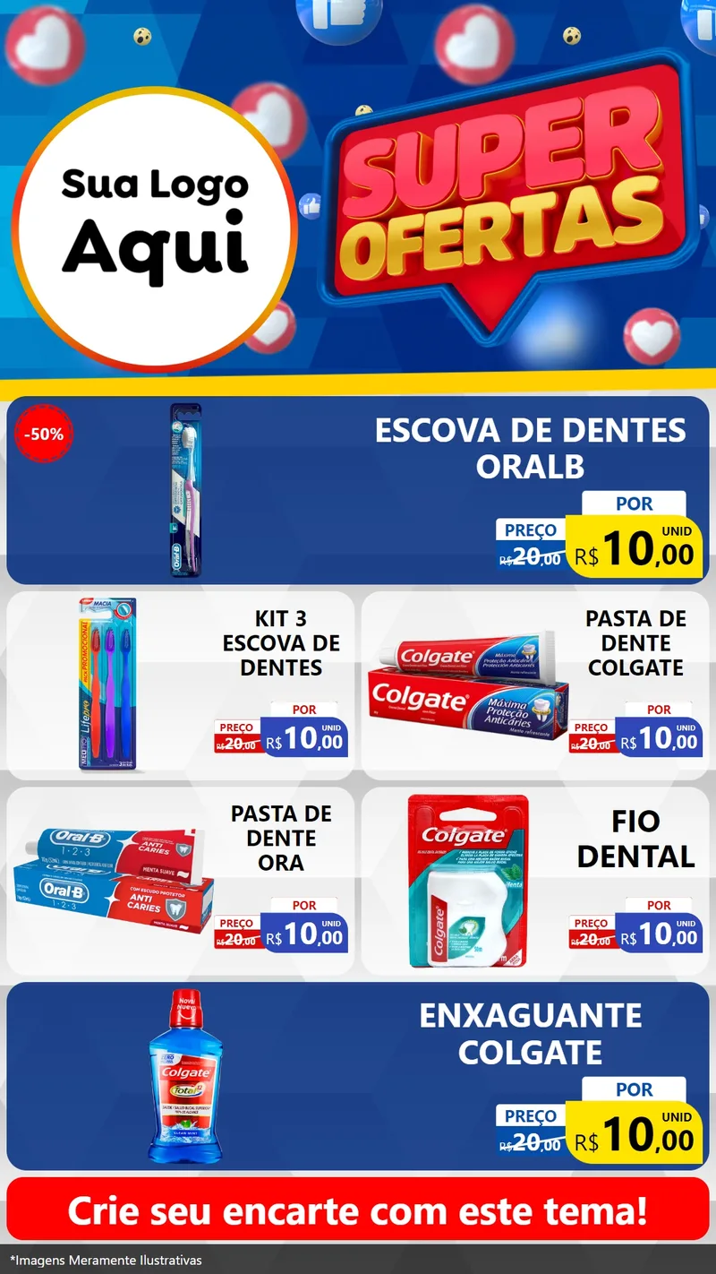 Modelo de TV para TV Vertical com o tema Super Ofertas para Higiene Pessoal