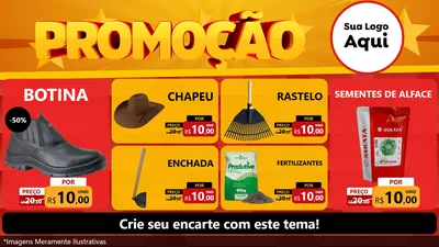 Modelo de TV para TV Horizontal com o tema Promoção para Agropecuária
