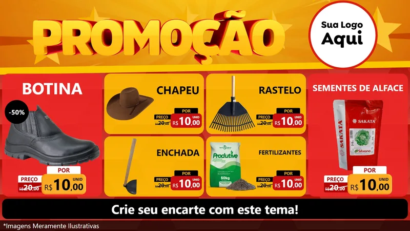 Modelo de TV para TV Horizontal com o tema Promoção para Agropecuária