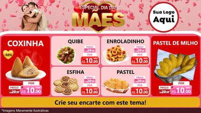 Modelo de TV para TV Horizontal com o tema Especial Dia Das Mães para Salgadaria