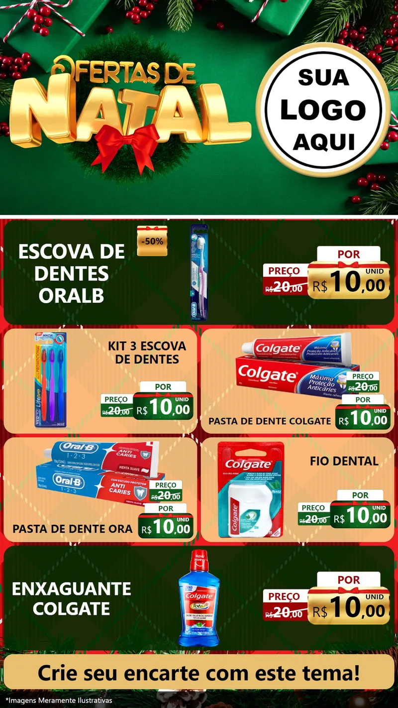 Modelo de TV para TV Vertical com o tema Ofertas de Natal para Higiene Pessoal