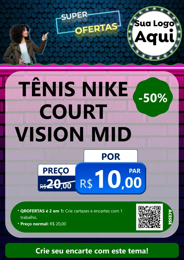 Modelo de Cartaz para Cartaz A4 Vertical com o tema Super Ofertas para Calçados