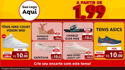 Modelo de TV para TV Horizontal com o tema A Partir de Um e Noventa e Nove - 1,99 para Calçados