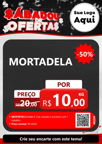 Modelo de Cartaz para Cartaz A4 Vertical com o tema Sabadou de Ofertas para Frios e Laticínios