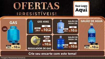 Modelo de TV para TV Horizontal com o tema Ofertas Irresistíveis! para Água e gás
