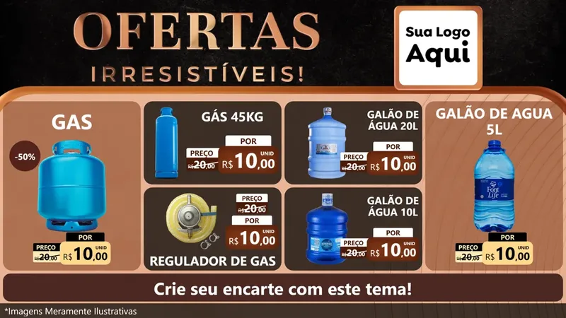 Modelo de TV para TV Horizontal com o tema Ofertas Irresistíveis! para Água e gás
