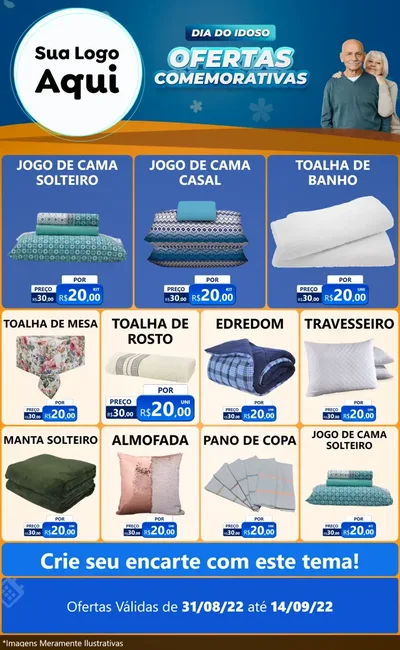 Modelo de Encarte para Encarte Grande com o tema Dia do Idoso