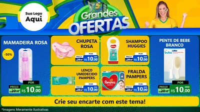 Modelo de TV para TV Horizontal com o tema Grandes Ofertas para Bebês