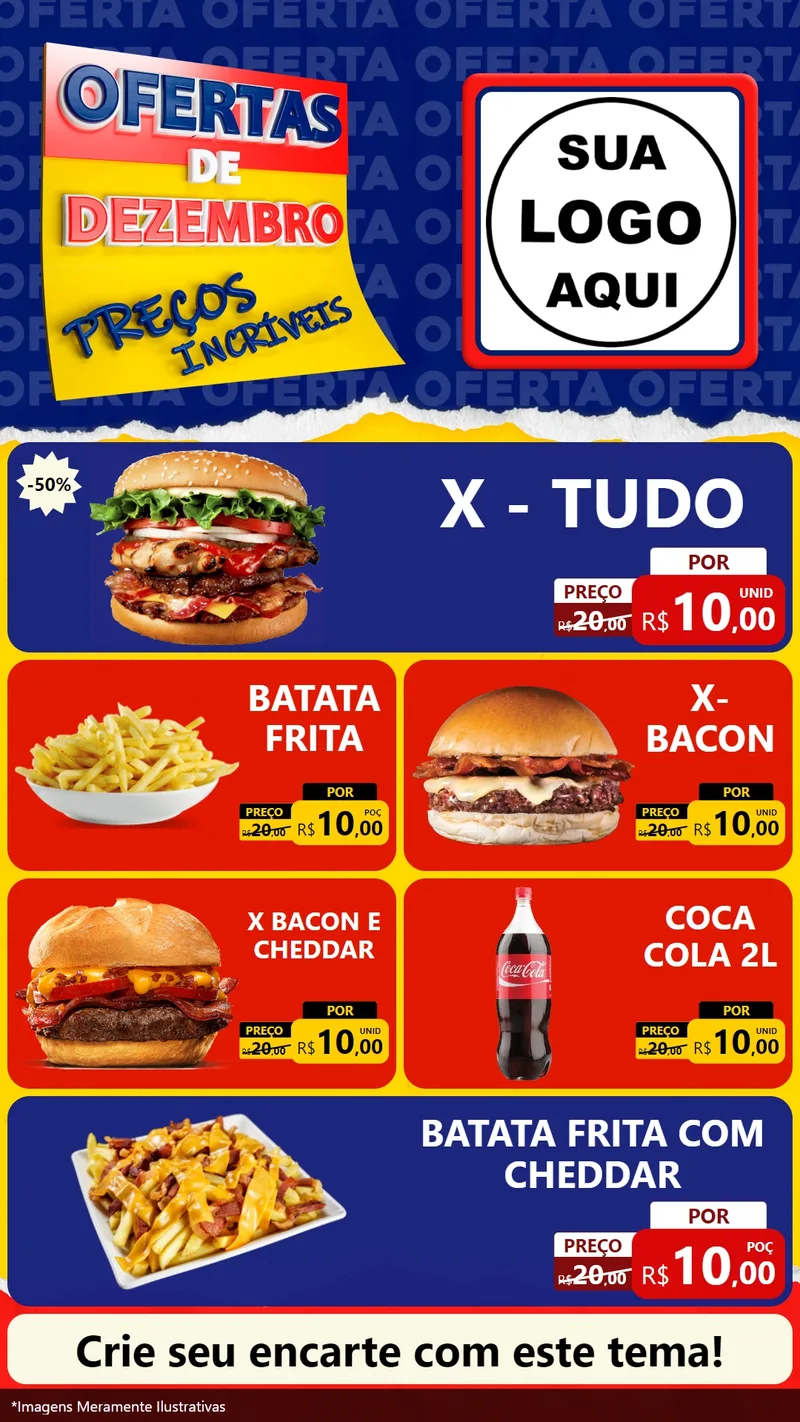 Modelo de TV para TV Vertical com o tema Ofertas de Dezembro - Preços Incríveis para Hamburgueria