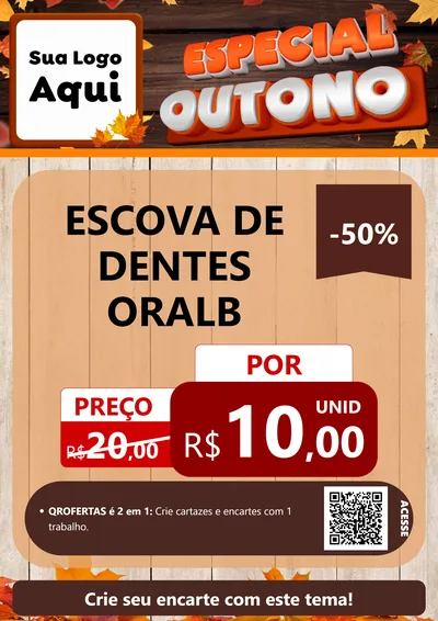 Modelo de Cartaz para Cartaz A4 Vertical com o tema Especial Outono para Higiene Pessoal