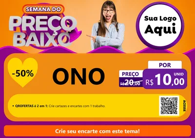 Modelo de Cartaz para Cartaz A4 Horizontal com o tema Semana do Preço Baixo para Óticas