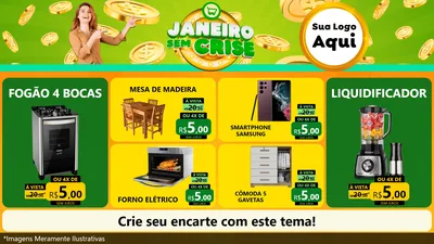 Modelo de TV para TV Horizontal com o tema Janeiro Sem Crise para Móveis e Eletro