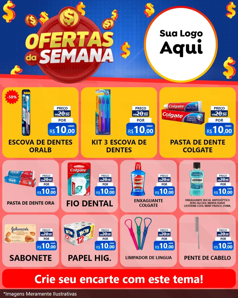 Modelo de Rede Social para Feed Instagram com o tema Ofertas Da Semana para Higiene Pessoal