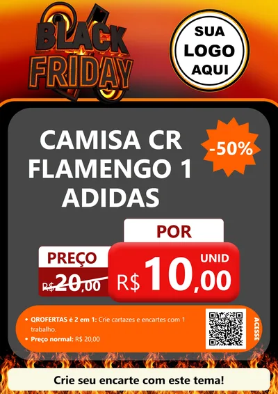 Modelo de Cartaz para Cartaz A4 Vertical com o tema Black Friday para Roupas e acessórios