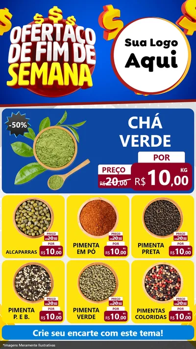 Modelo de Rede Social para Stories com o tema Ofertaço de Fim de Semana para Produtos Naturais