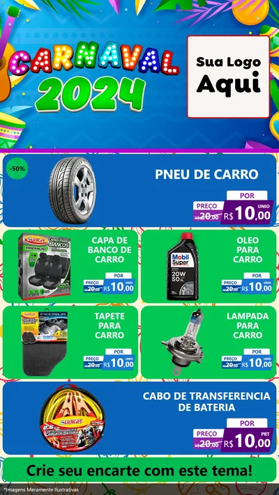 Modelo de TV para TV Vertical com o tema Carnaval 2027 para Auto peças