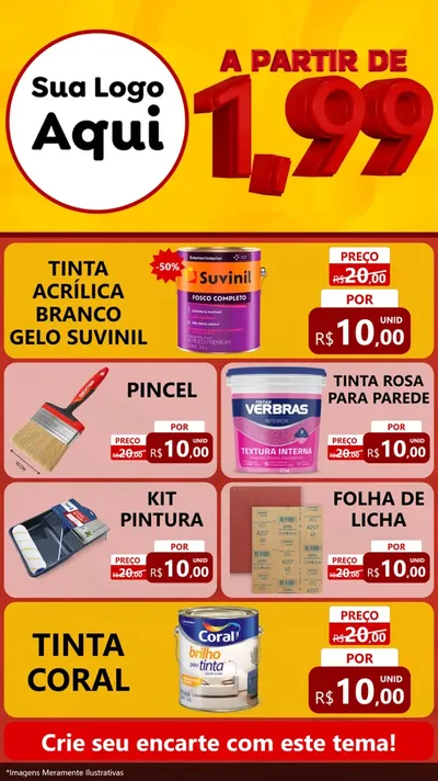 Modelo de TV para TV Vertical com o tema A Partir de Um e Noventa e Nove - 1,99