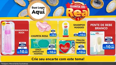 Modelo de TV para TV Horizontal com o tema Quinta do Real para Bebês
