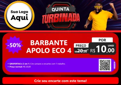 Modelo de Cartaz para Cartaz A4 Horizontal com o tema Quinta Turbinada para Armarinho e Aviamentos