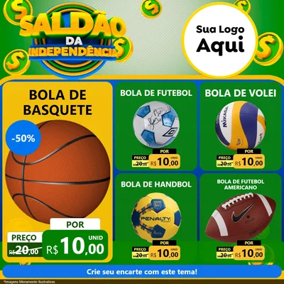 Modelo de Rede Social para Feed Facebook com o tema Saldão da Indepêndencia para Artigos Esportivos