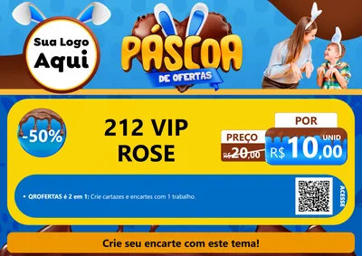 Modelo de Cartaz para Cartaz A4 Horizontal com o tema Páscoa de Ofertas para Perfumes