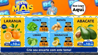 Modelo de TV para TV Horizontal com o tema Leve Mais, Pague Menos para Hortifrúti