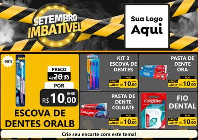 Modelo de Encarte para Encarte A4 Horizontal com o tema Setembro Imbatível para Higiene Pessoal
