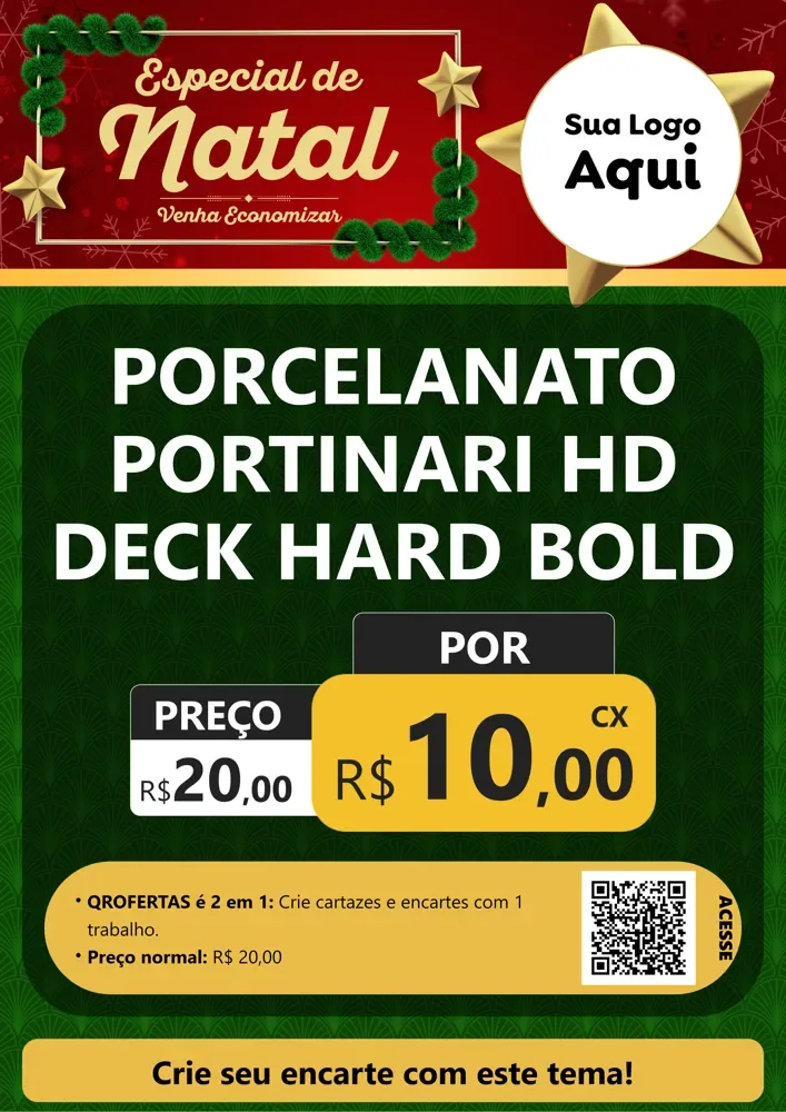Modelo de Cartaz para Cartaz A4 Vertical com o tema Especial de Natal para Pisos e revestimentos