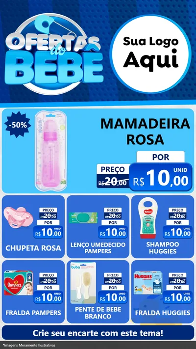 Modelo de Rede Social para Stories com o tema Ofertas do Bebê para Bebês