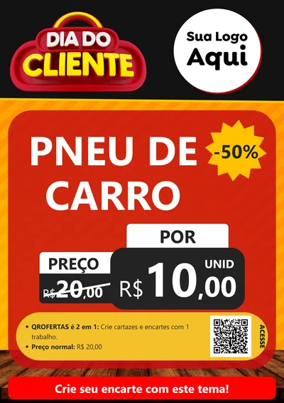 Modelo de Cartaz para Cartaz A4 Vertical com o tema Dia do Cliente para Auto peças