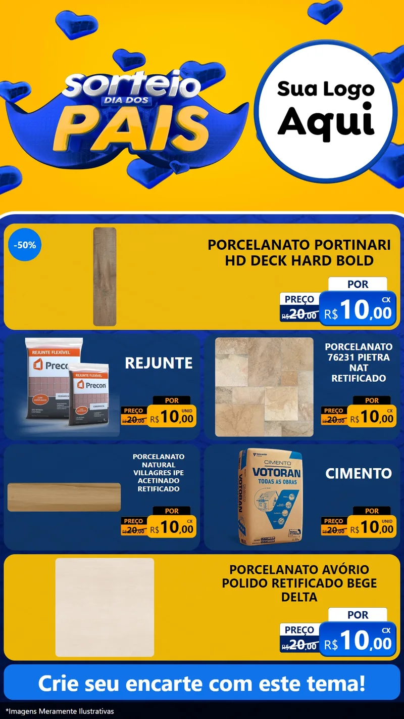 Modelo de TV para TV Vertical com o tema Sorteio Dia dos Pais para Pisos e revestimentos