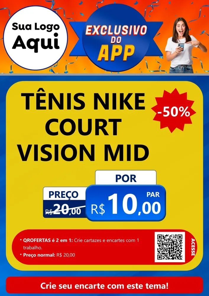 Modelo de Cartaz para Cartaz A4 Vertical com o tema Exclusivo do Aplicativo para Calçados