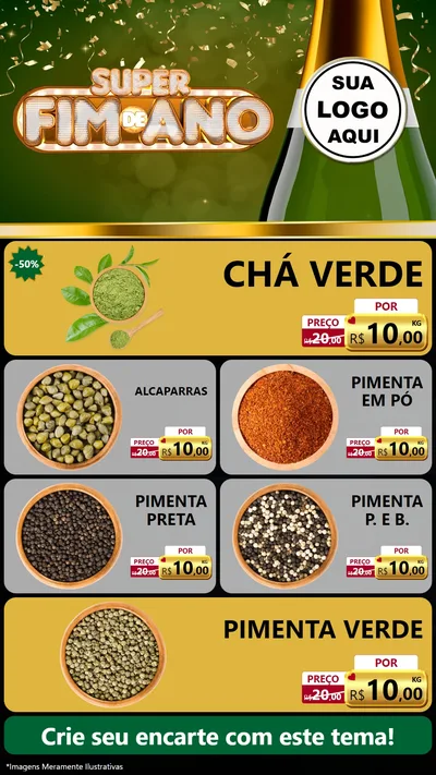 Modelo de TV para TV Vertical com o tema Super Fim de Ano para Produtos Naturais