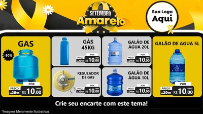 Modelo de TV para TV Horizontal com o tema Setembro Amarelo para Água e gás