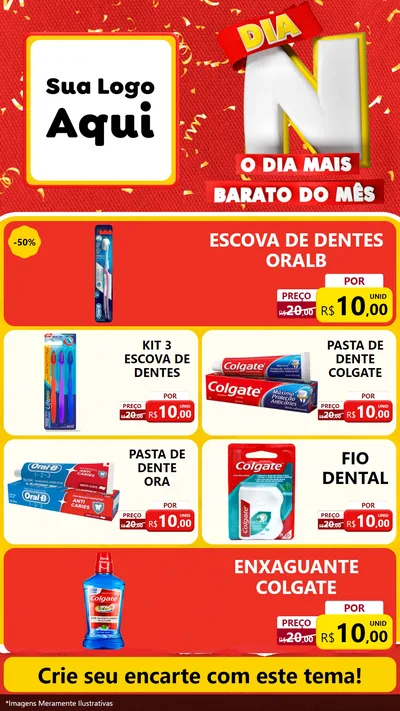 Modelo de TV para TV Vertical com o tema Dia N o Dia Mais Barato do Mês para Higiene Pessoal