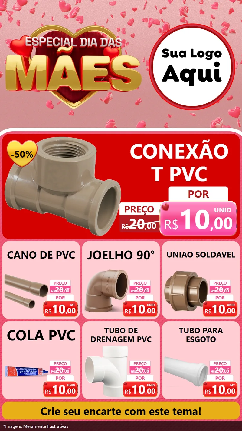 Modelo de Rede Social para Stories com o tema Especial Dia Das Mães para Tubos e conexões