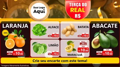 Modelo de TV para TV Horizontal com o tema Terça do Real para Hortifrúti