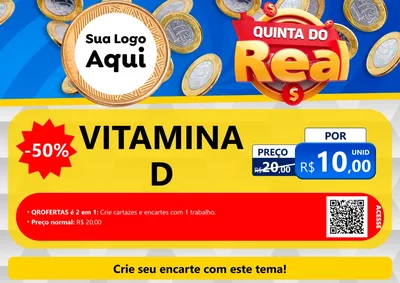 Modelo de Cartaz para Cartaz A4 Horizontal com o tema Quinta do Real para Farmácia