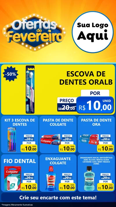 Modelo de Rede Social para Stories com o tema Ofertas de Fevereiro para Higiene Pessoal