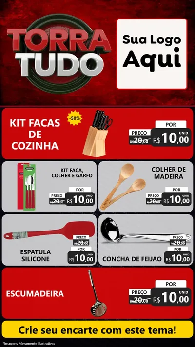Modelo de TV para TV Vertical com o tema Torra Tudo para Utilidades Domésticas