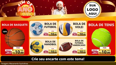 Modelo de TV para TV Horizontal com o tema Fim de Ano Premiado para Artigos Esportivos