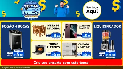 Modelo de TV para TV Horizontal com o tema Operação Fecha Mês Setembro para Móveis e Eletro
