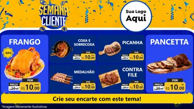 Modelo de TV para TV Horizontal com o tema Semana do Cliente para Assados