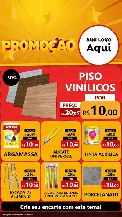 Modelo de Rede Social para Stories com o tema Promoção para Material para Construção