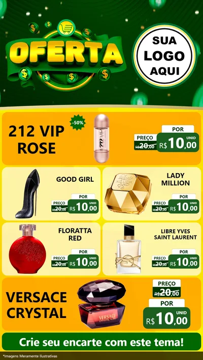 Modelo de TV para TV Vertical com o tema Oferta para Perfumes