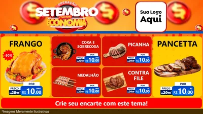 Modelo de TV para TV Horizontal com o tema Operação Setembro Com Muita Economia para Assados