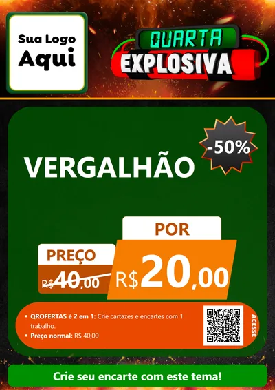 Modelo de Cartaz para Cartaz A4 Vertical com o tema Quarta Explosiva para Ferragens